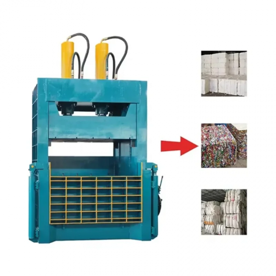Baling Press Machine Hydraulic Waste Paper Cloth Recycling Baler Press Machine Vertical Hydraulic Cardboard Box Baling Press