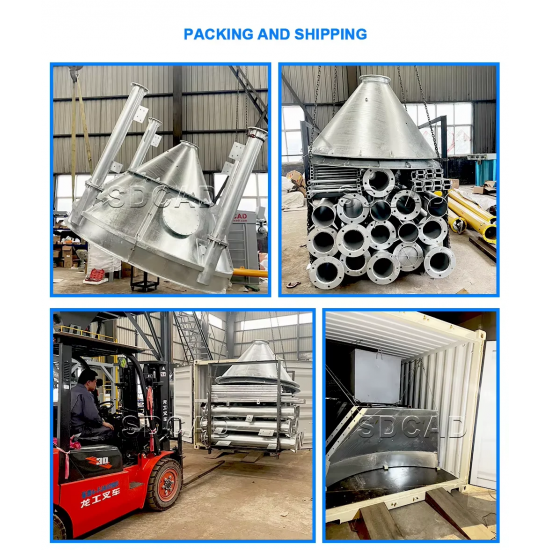 SDCAD  Customized Co304 Rust Prevention Silo Galvanized Bolted Stainless Steel Silo  Dry Powder Storage Cement Silo